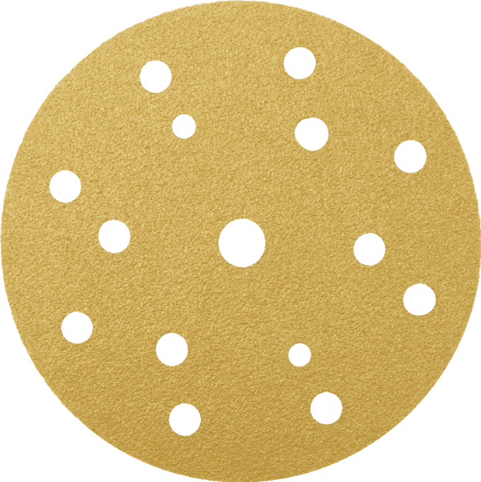 gold abrasive disc with velcro