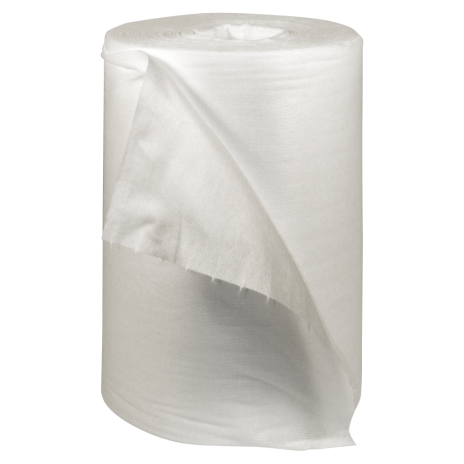 white disposable polishing cloth in a roll