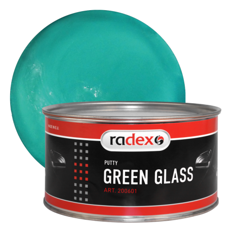 green glass putty with color