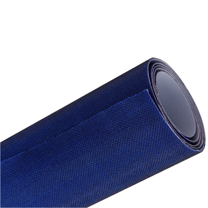 blue self adhesive material in a roll